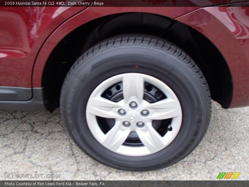 Dark Cherry / Beige 2009 Hyundai Santa Fe GLS 4WD