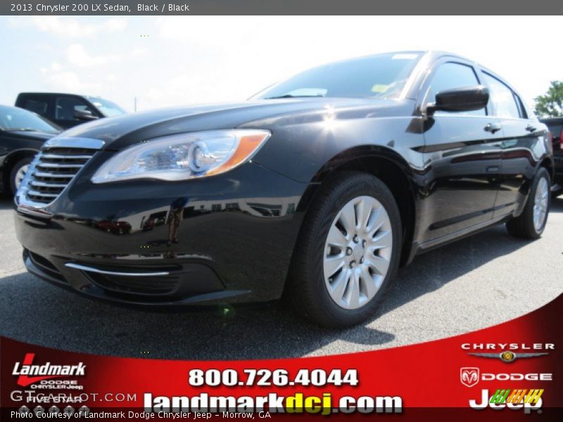 Black / Black 2013 Chrysler 200 LX Sedan