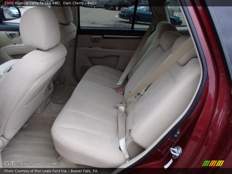 Dark Cherry / Beige 2009 Hyundai Santa Fe GLS 4WD