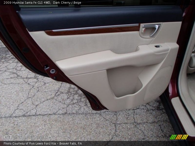 Dark Cherry / Beige 2009 Hyundai Santa Fe GLS 4WD