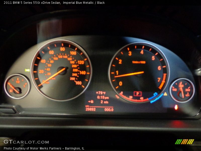 Imperial Blue Metallic / Black 2011 BMW 5 Series 550i xDrive Sedan