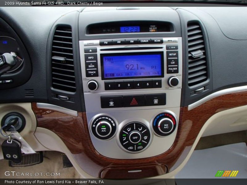 Dark Cherry / Beige 2009 Hyundai Santa Fe GLS 4WD