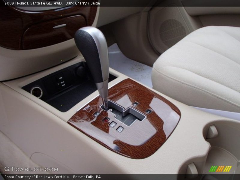Dark Cherry / Beige 2009 Hyundai Santa Fe GLS 4WD