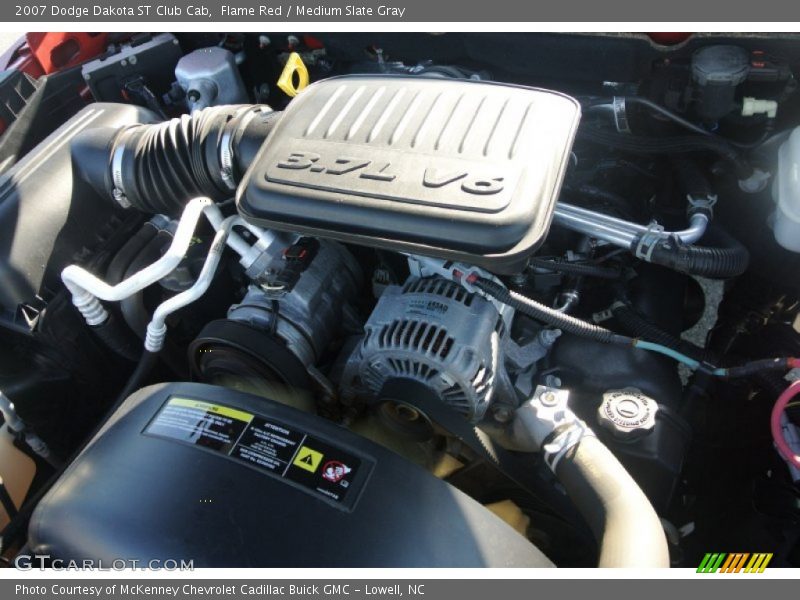 Flame Red / Medium Slate Gray 2007 Dodge Dakota ST Club Cab