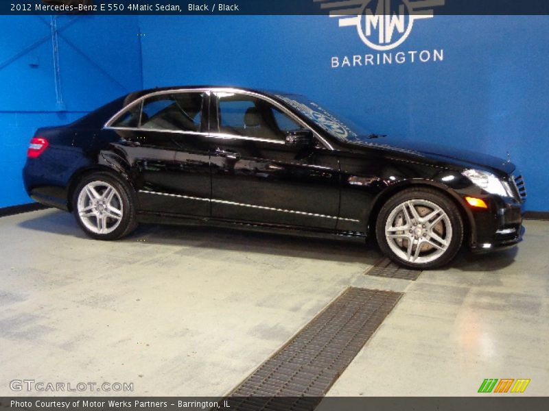 Black / Black 2012 Mercedes-Benz E 550 4Matic Sedan