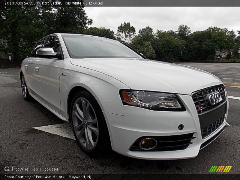 Ibis White / Black/Red 2010 Audi S4 3.0 quattro Sedan