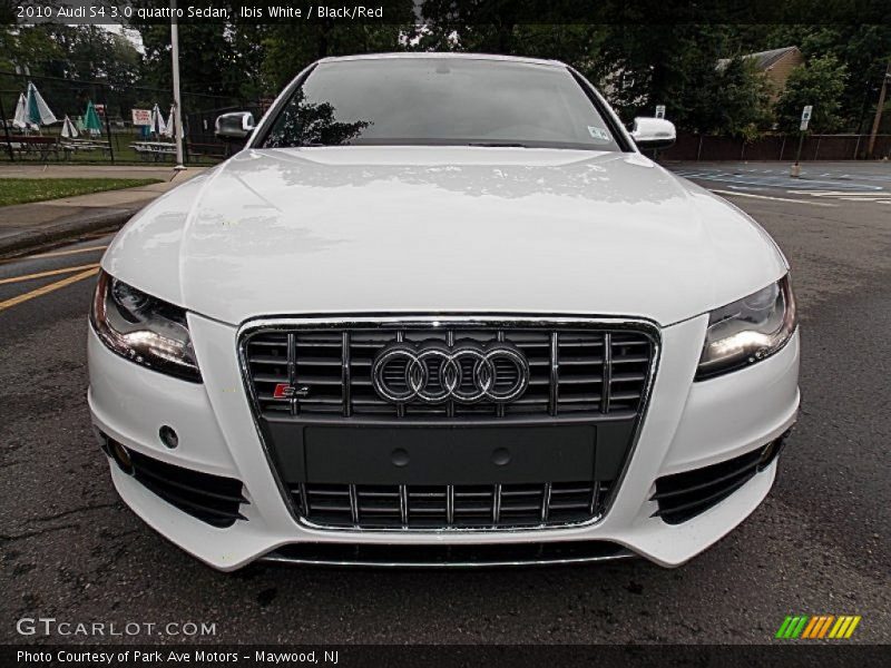 Ibis White / Black/Red 2010 Audi S4 3.0 quattro Sedan
