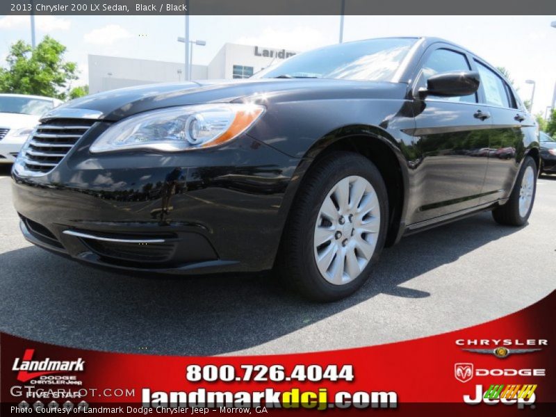 Black / Black 2013 Chrysler 200 LX Sedan