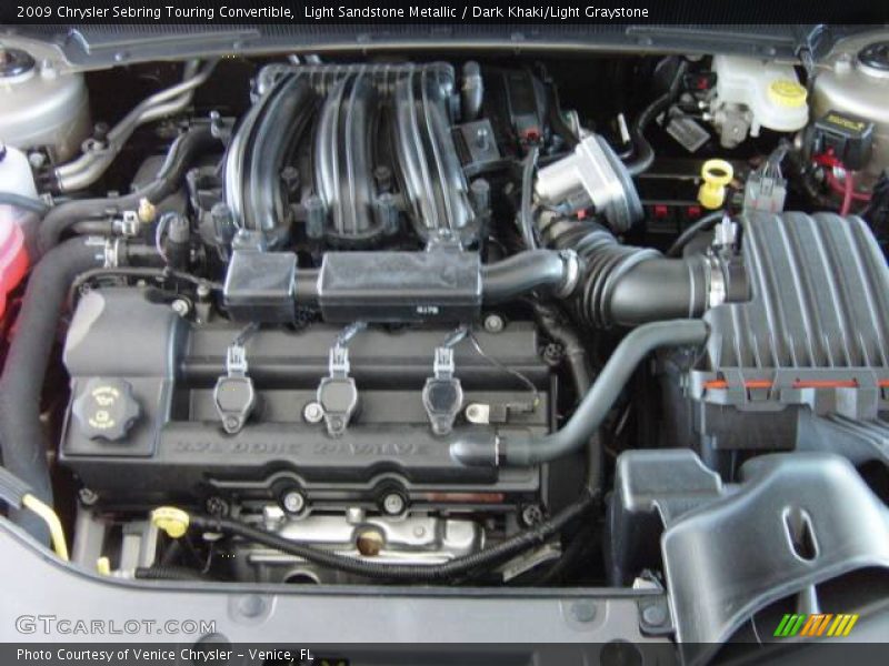 Light Sandstone Metallic / Dark Khaki/Light Graystone 2009 Chrysler Sebring Touring Convertible