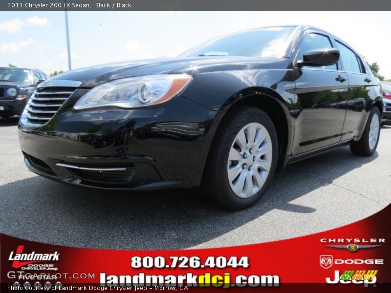 Black / Black 2013 Chrysler 200 LX Sedan