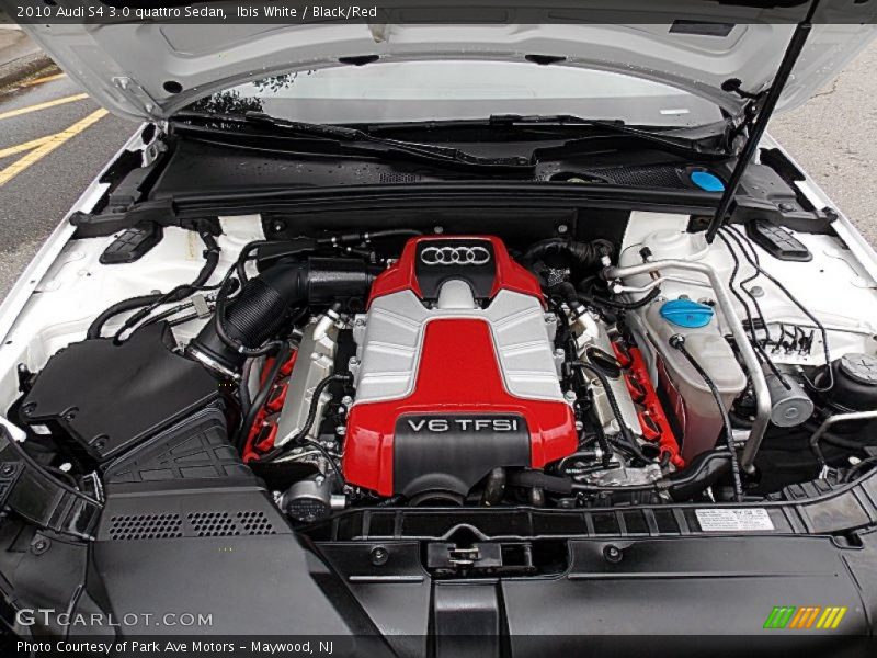 Ibis White / Black/Red 2010 Audi S4 3.0 quattro Sedan