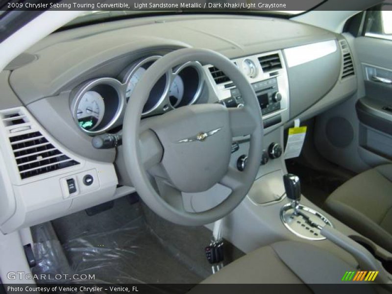 Light Sandstone Metallic / Dark Khaki/Light Graystone 2009 Chrysler Sebring Touring Convertible