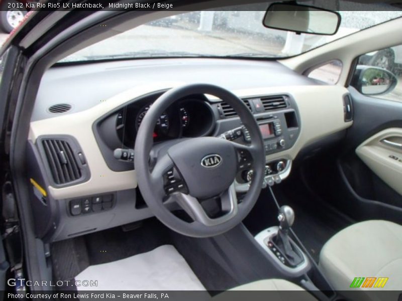 Midnight Black / Beige 2012 Kia Rio Rio5 LX Hatchback