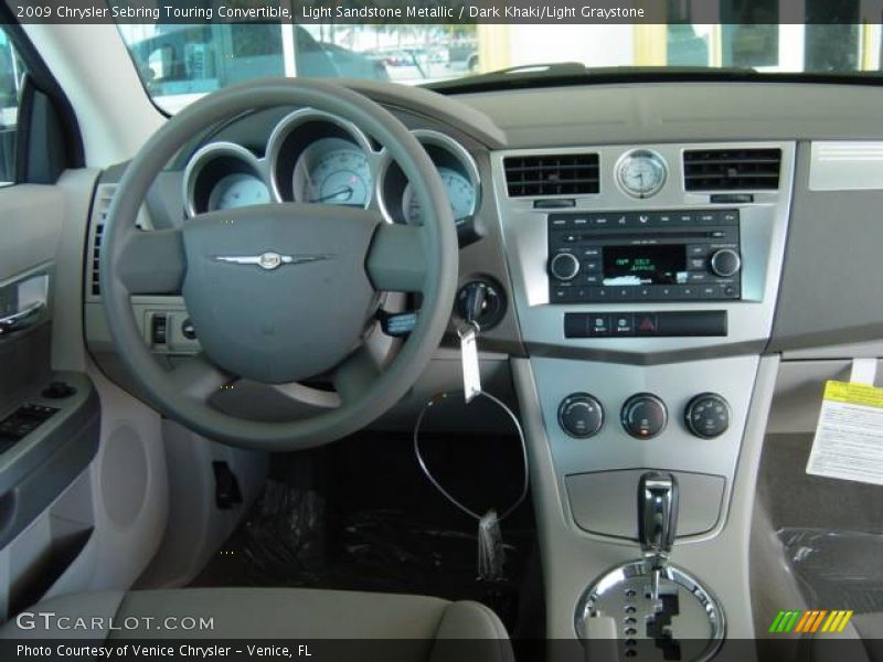 Light Sandstone Metallic / Dark Khaki/Light Graystone 2009 Chrysler Sebring Touring Convertible