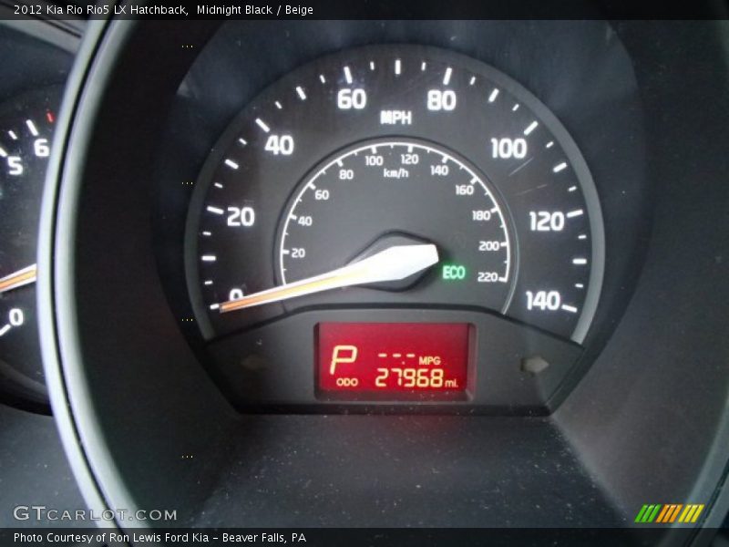 Midnight Black / Beige 2012 Kia Rio Rio5 LX Hatchback