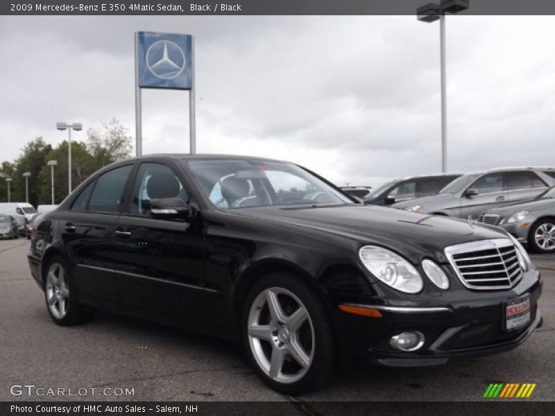 Black / Black 2009 Mercedes-Benz E 350 4Matic Sedan