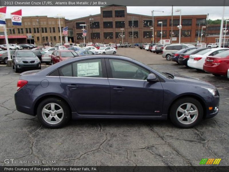 Atlantis Blue Metallic / Jet Black 2013 Chevrolet Cruze LT/RS
