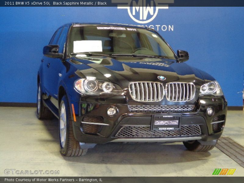 Black Sapphire Metallic / Black 2011 BMW X5 xDrive 50i