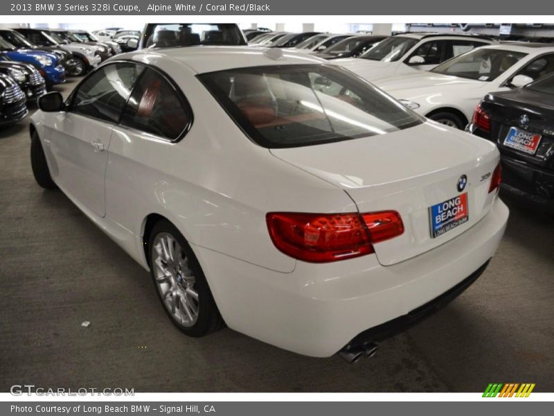 Alpine White / Coral Red/Black 2013 BMW 3 Series 328i Coupe