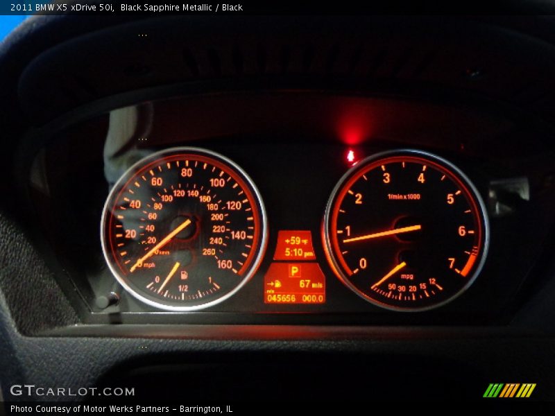 Black Sapphire Metallic / Black 2011 BMW X5 xDrive 50i