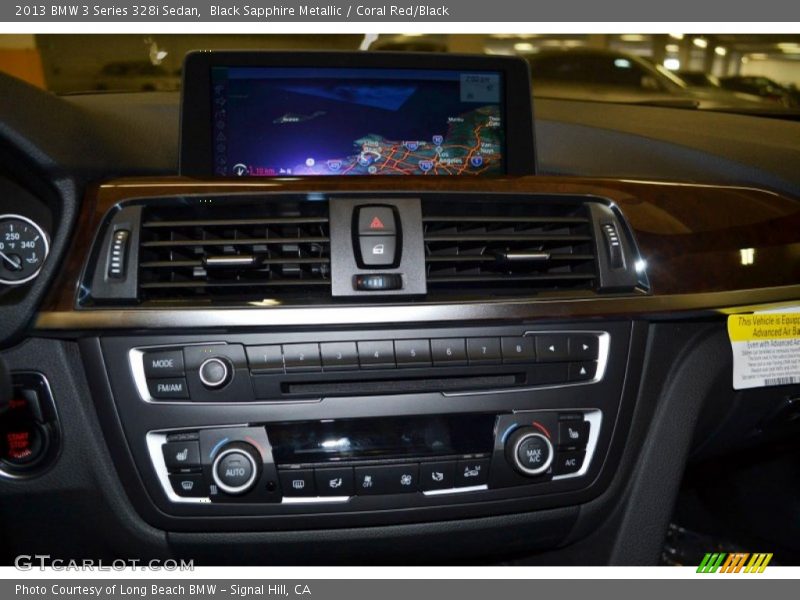Black Sapphire Metallic / Coral Red/Black 2013 BMW 3 Series 328i Sedan