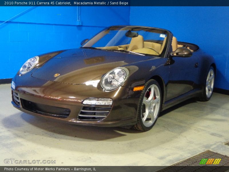 Macadamia Metallic / Sand Beige 2010 Porsche 911 Carrera 4S Cabriolet