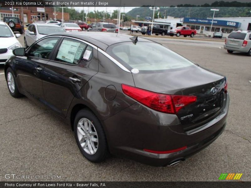 Metal Bronze Pearl Metallic / Beige 2013 Kia Optima LX
