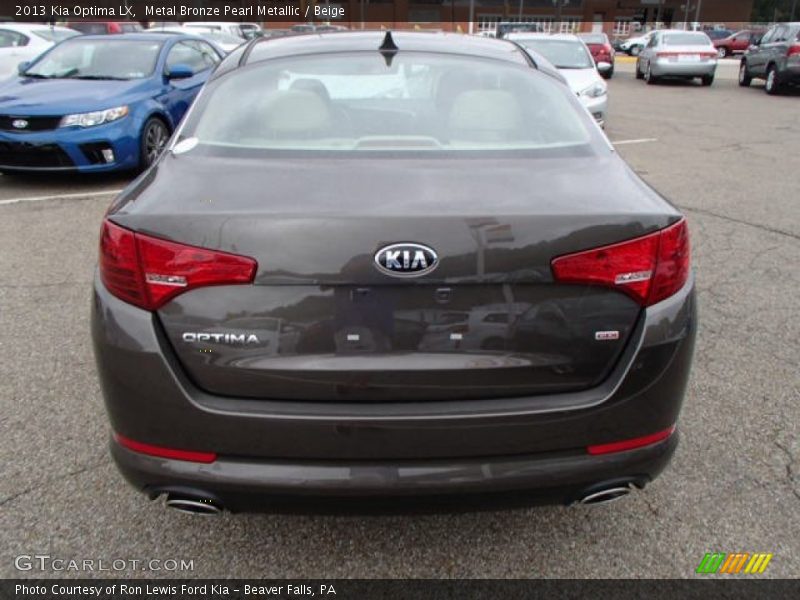 Metal Bronze Pearl Metallic / Beige 2013 Kia Optima LX