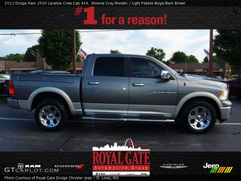 Mineral Gray Metallic / Light Pebble Beige/Bark Brown 2011 Dodge Ram 1500 Laramie Crew Cab 4x4