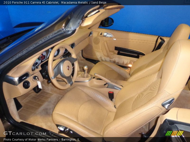 Macadamia Metallic / Sand Beige 2010 Porsche 911 Carrera 4S Cabriolet