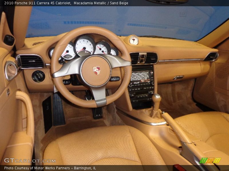 Macadamia Metallic / Sand Beige 2010 Porsche 911 Carrera 4S Cabriolet