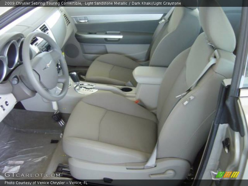 Light Sandstone Metallic / Dark Khaki/Light Graystone 2009 Chrysler Sebring Touring Convertible