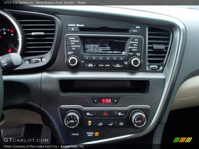 Metal Bronze Pearl Metallic / Beige 2013 Kia Optima LX