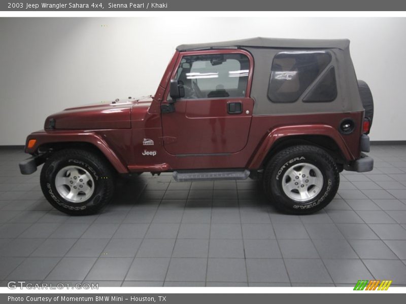 Sienna Pearl / Khaki 2003 Jeep Wrangler Sahara 4x4