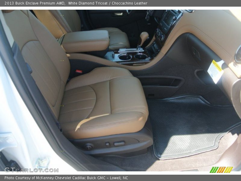 White Diamond Tricoat / Choccachino Leather 2013 Buick Enclave Premium AWD