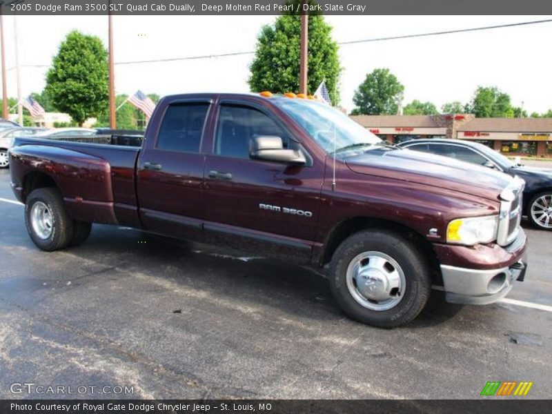 Deep Molten Red Pearl / Dark Slate Gray 2005 Dodge Ram 3500 SLT Quad Cab Dually