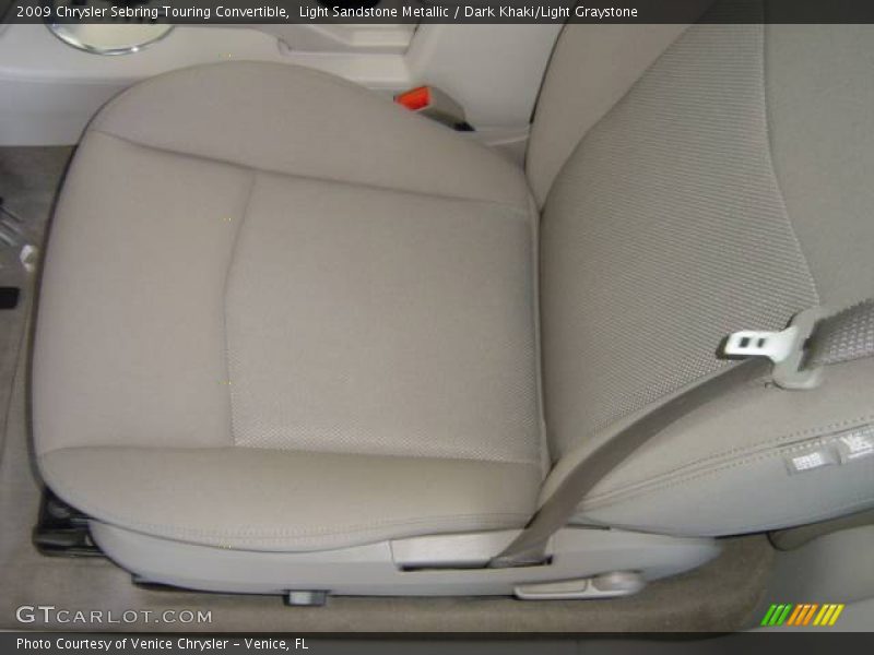 Light Sandstone Metallic / Dark Khaki/Light Graystone 2009 Chrysler Sebring Touring Convertible