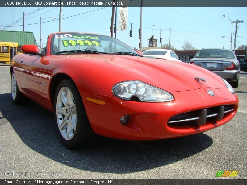 Phoenix Red Metallic / Charcoal 2000 Jaguar XK XK8 Convertible