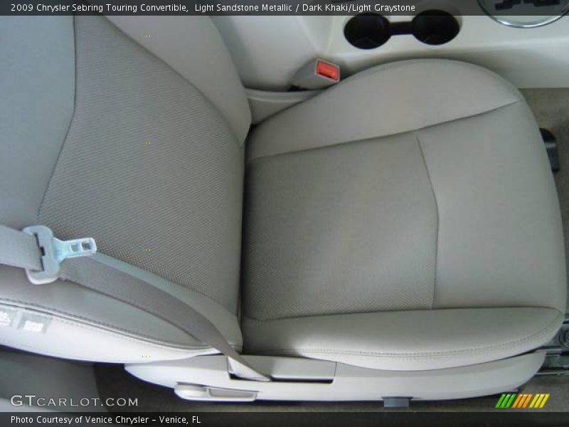 Light Sandstone Metallic / Dark Khaki/Light Graystone 2009 Chrysler Sebring Touring Convertible