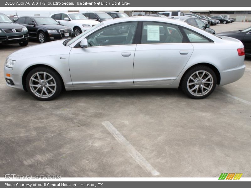 Ice Silver Metallic / Light Gray 2010 Audi A6 3.0 TFSI quattro Sedan