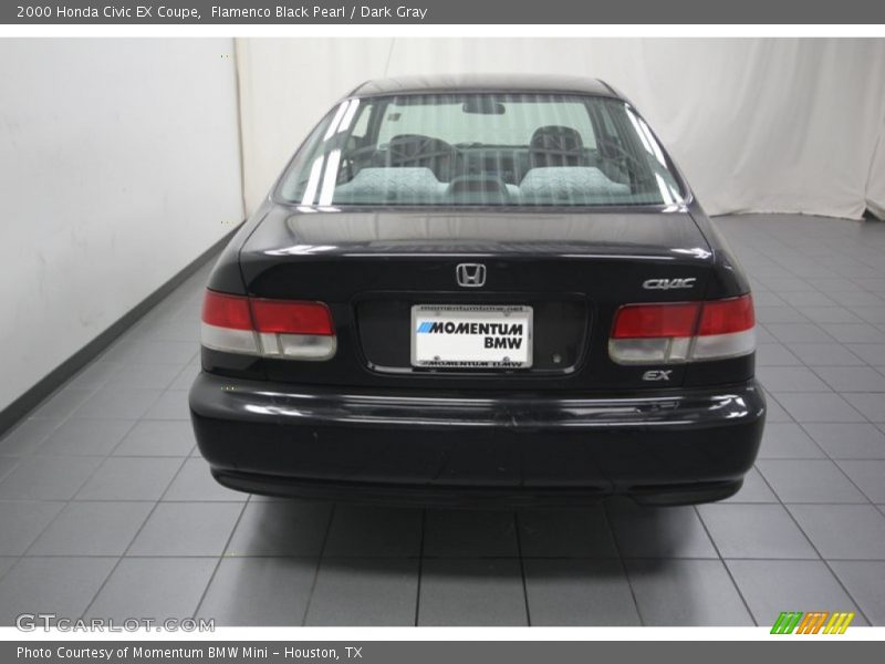 Flamenco Black Pearl / Dark Gray 2000 Honda Civic EX Coupe