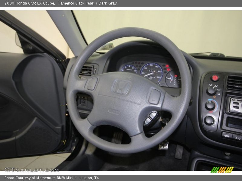 Flamenco Black Pearl / Dark Gray 2000 Honda Civic EX Coupe