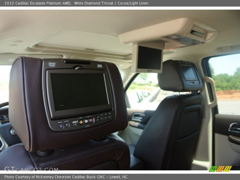 White Diamond Tricoat / Cocoa/Light Linen 2013 Cadillac Escalade Platinum AWD