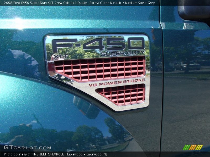 Forest Green Metallic / Medium Stone Grey 2008 Ford F450 Super Duty XLT Crew Cab 4x4 Dually