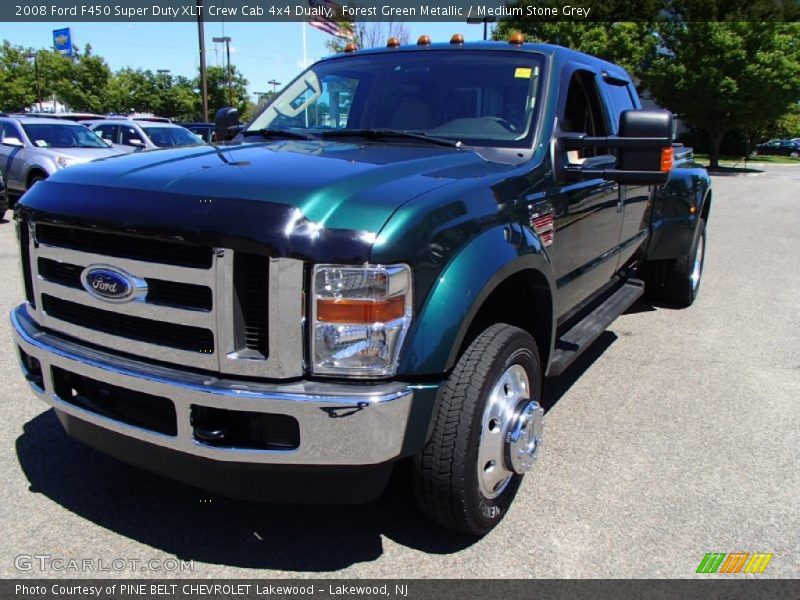 Forest Green Metallic / Medium Stone Grey 2008 Ford F450 Super Duty XLT Crew Cab 4x4 Dually