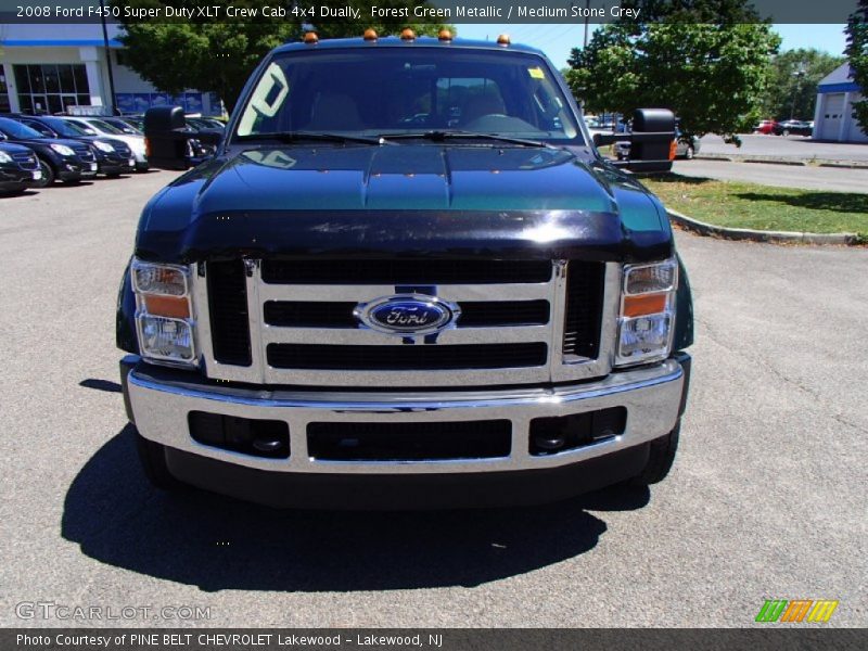 Forest Green Metallic / Medium Stone Grey 2008 Ford F450 Super Duty XLT Crew Cab 4x4 Dually