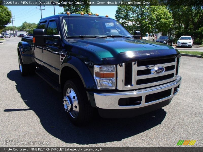 Forest Green Metallic / Medium Stone Grey 2008 Ford F450 Super Duty XLT Crew Cab 4x4 Dually