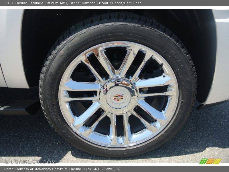 White Diamond Tricoat / Cocoa/Light Linen 2013 Cadillac Escalade Platinum AWD