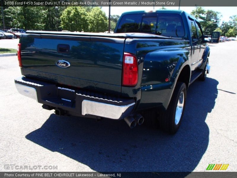 Forest Green Metallic / Medium Stone Grey 2008 Ford F450 Super Duty XLT Crew Cab 4x4 Dually