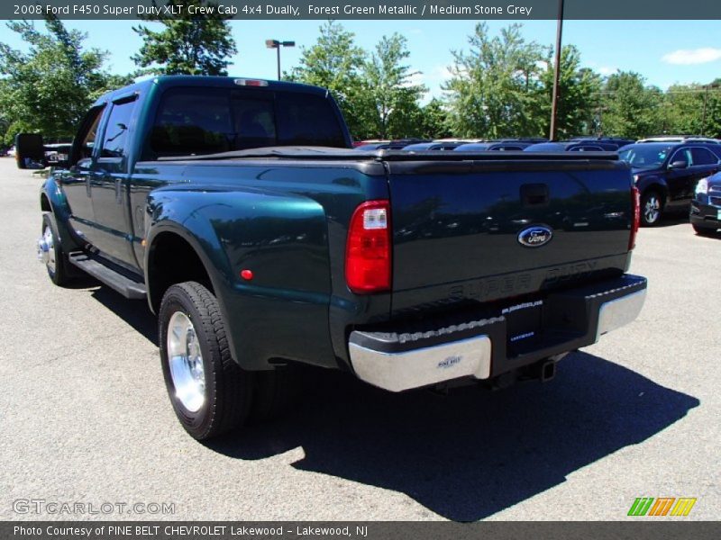 Forest Green Metallic / Medium Stone Grey 2008 Ford F450 Super Duty XLT Crew Cab 4x4 Dually